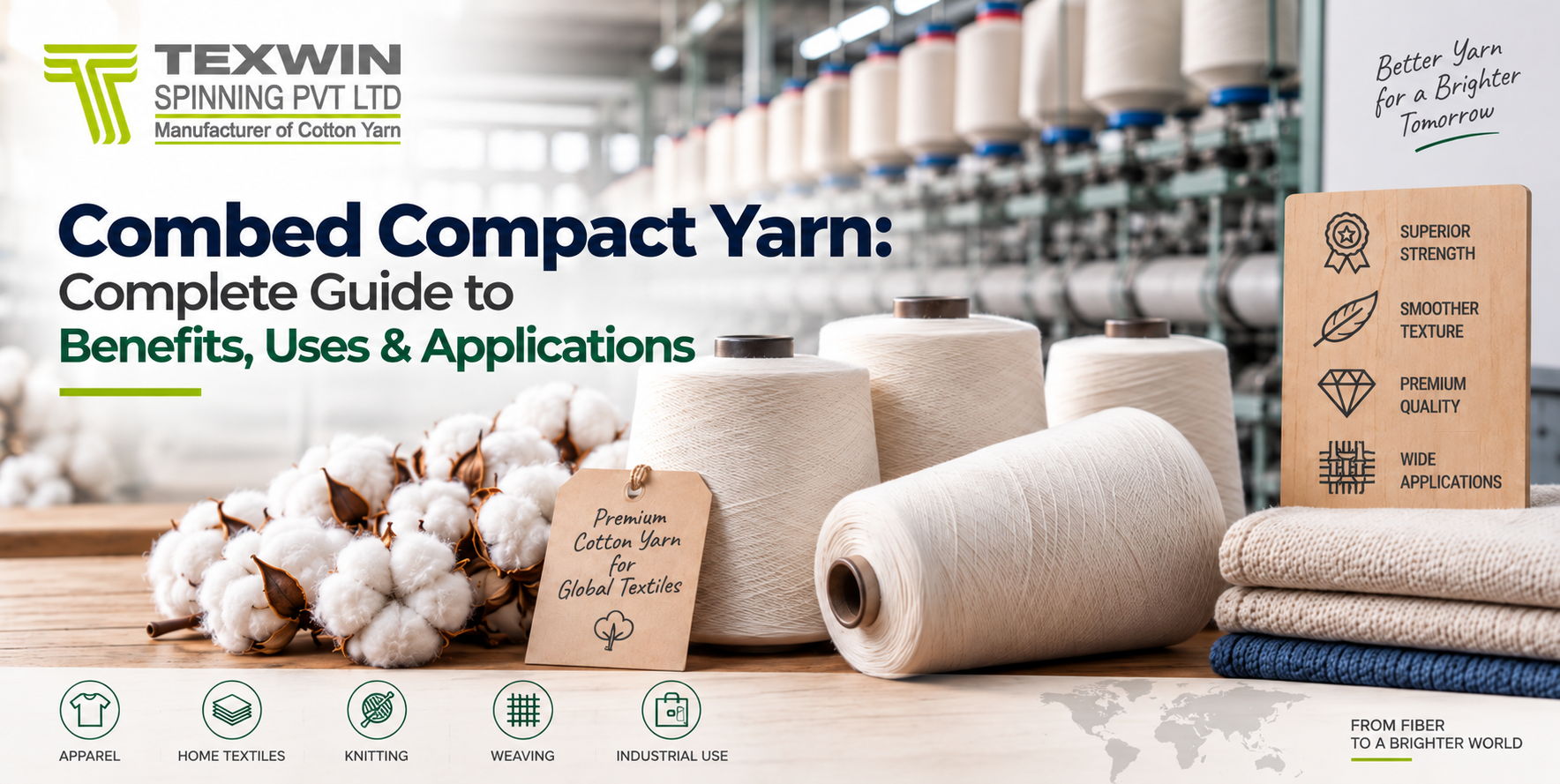 Combed Compact Yarn: Complete Guide to Benefits, Uses & Applications